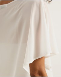 Atmos&Here - Molly Sheer Chiffon Poncho With Cami Top