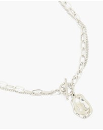 Lovisa - Waterproof Stainless Steel Molten Pendant & Chain Layered Necklace