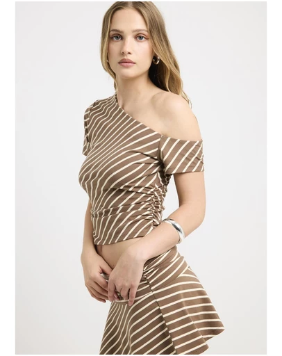 Alice In The Eve - Kerry Slinky Stripe Top
