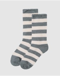 Bamboozld - 3 Pack Fluffy Bamboo Lounge Bed Crew Socks