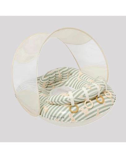 Sunnylife - Interactive Baby Float Duck - Sage Stripe