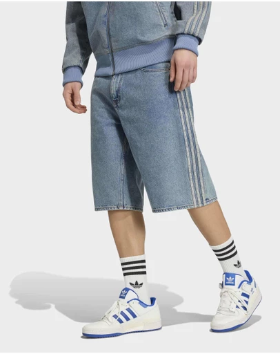 adidas Originals - FIREBIRD ADICOLOR DENIM JORTS MID-RISE STRAIGHT LEG Mens