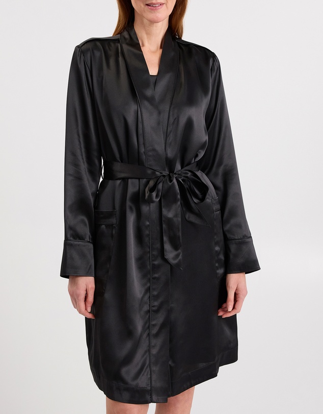 David Lawrence - Cannes Short Silk Sleep Robe