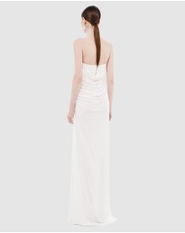 MISHA - The Dry Jersey Draped Maxi Dress