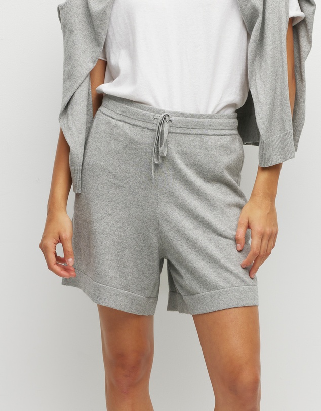 JH Lounge - JHL Long Short (Cotton Cashmere) Grey Marle