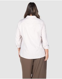 Love Your Wardrobe - Ella Stripe Button-Up Shirt