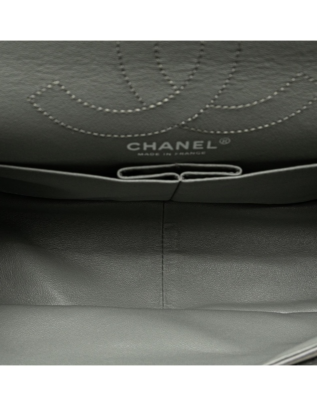 Pre-Loved by Azura Reborn - Pre-Loved Chanel Classic Double Flap Caviar Leather Shoulder Bag Grey