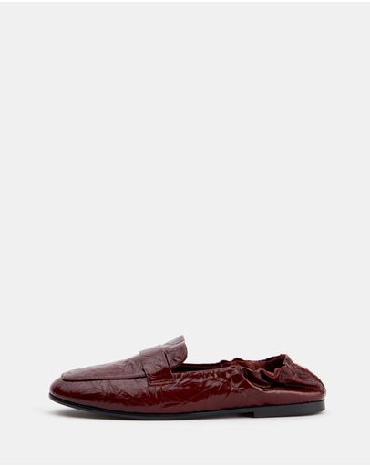 Burgundy Oily Crinkle Leather