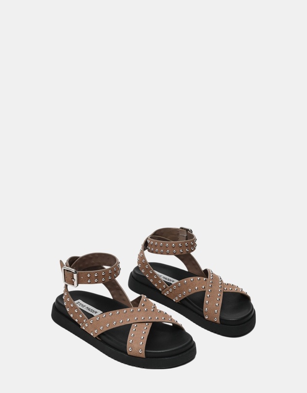 Steve Madden - My Bestie-S Taupe Suede Sandals