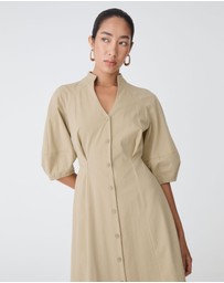 Forcast - Lyn Lantern Sleeve Shirt Dress