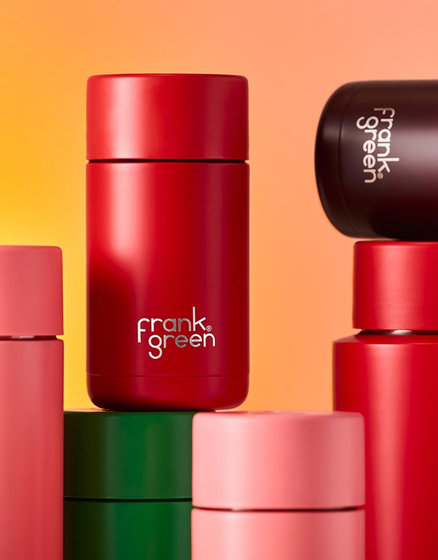 Frank Green - 12oz Stainless Steel Ceramic Reusable Cup  Chocolate