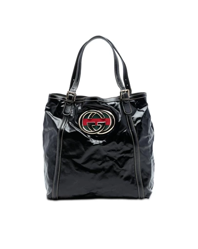 Pre-Loved by Azura Reborn - Pre-Loved Patent Dialux Britt Web Tote