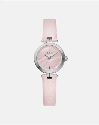 Jag - Freya Womens Pink Dial 27mm Pink Strap Watch