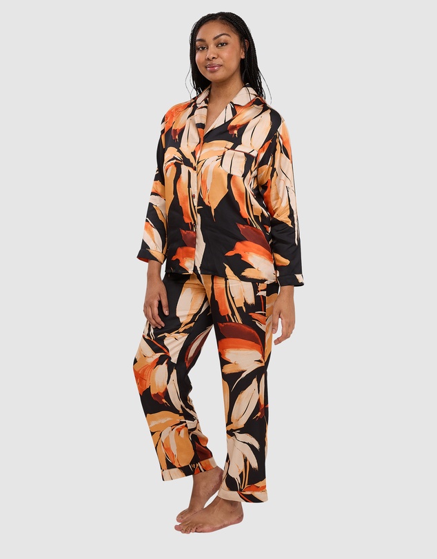 Sans Complexe - Pure Chic Floral Print Viscose Satin Pyjama Pants