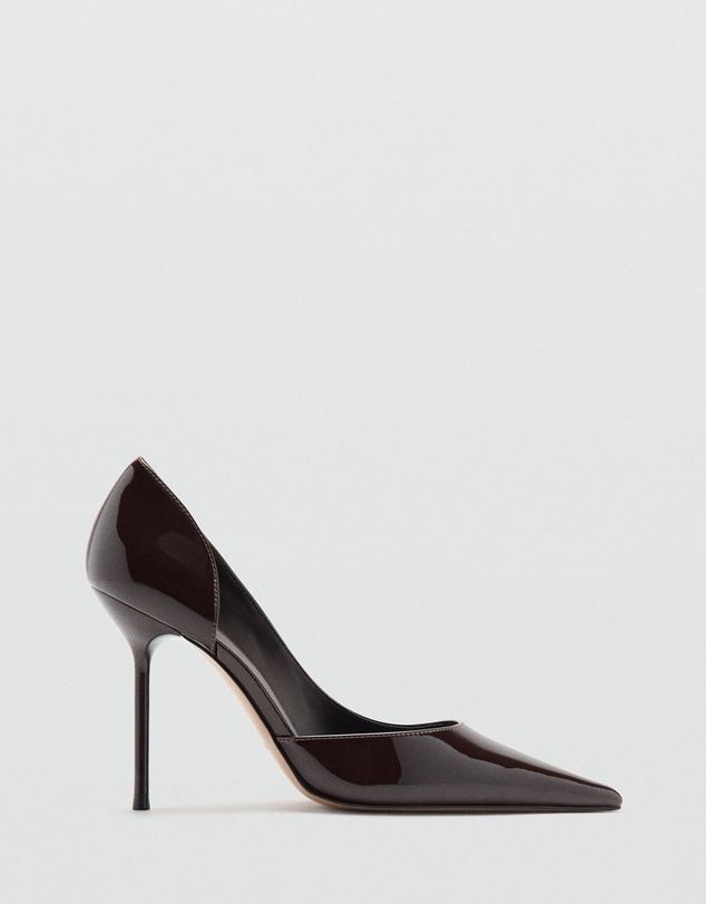 M.N.G - Asymmetrical Patent Leather Court Shoes