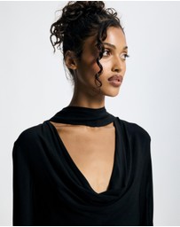 Lover - Morgana Cowl Scarf Neck Top
