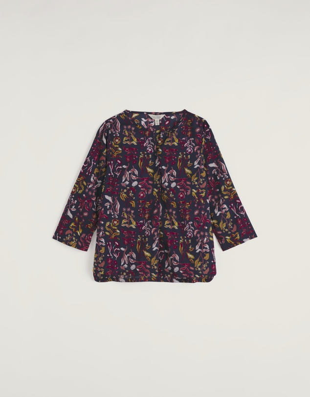 Seasalt - Watercolour Sketch 3/4 Sleeve Top in GOTS-Certified Organic Cotton