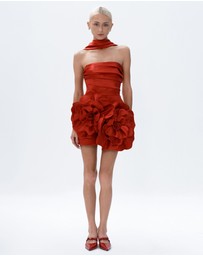 JUSTIN TONG - Crimson Bloom Dress