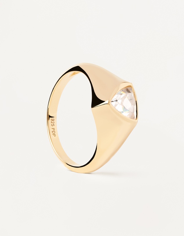 PDPAOLA - Triangle Shimmer Stamp Ring