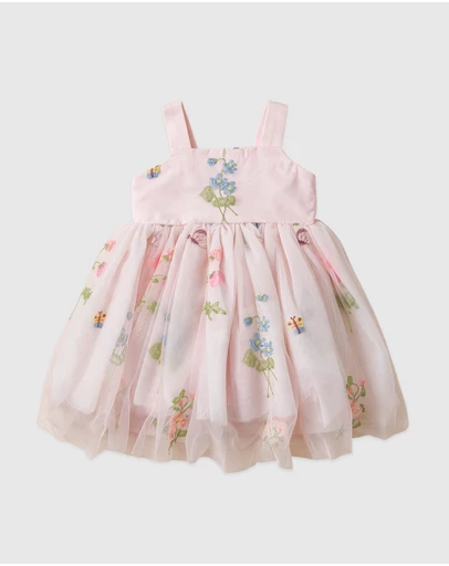 Bebe by Minihaha - Sophie Floral Embroidered Dress