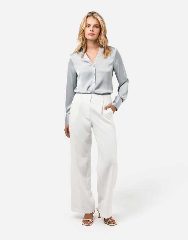 Forcast - Lila V-neck Satin Blouse