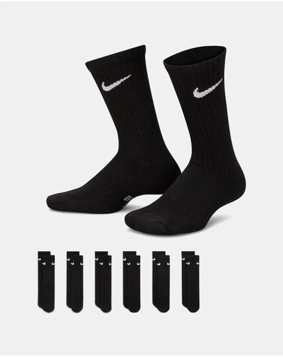 Nike - 6-Pack Cushioned Crew Socks - Teens