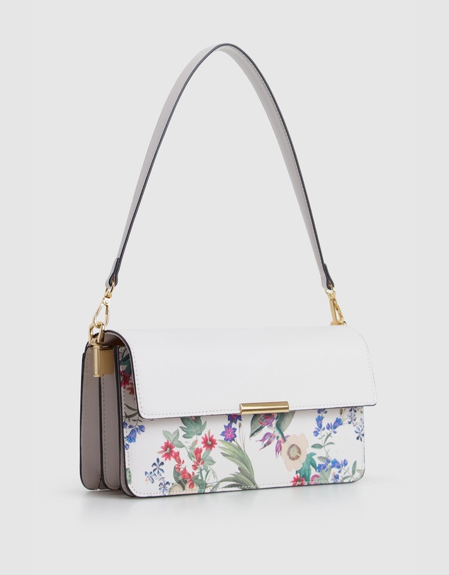 Laura Jones - Floral Flap Shoulder Bag