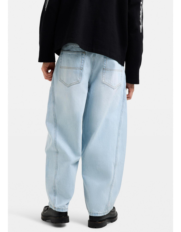 Black Noise White Rain - Disrupt Baggy Denim Jeans