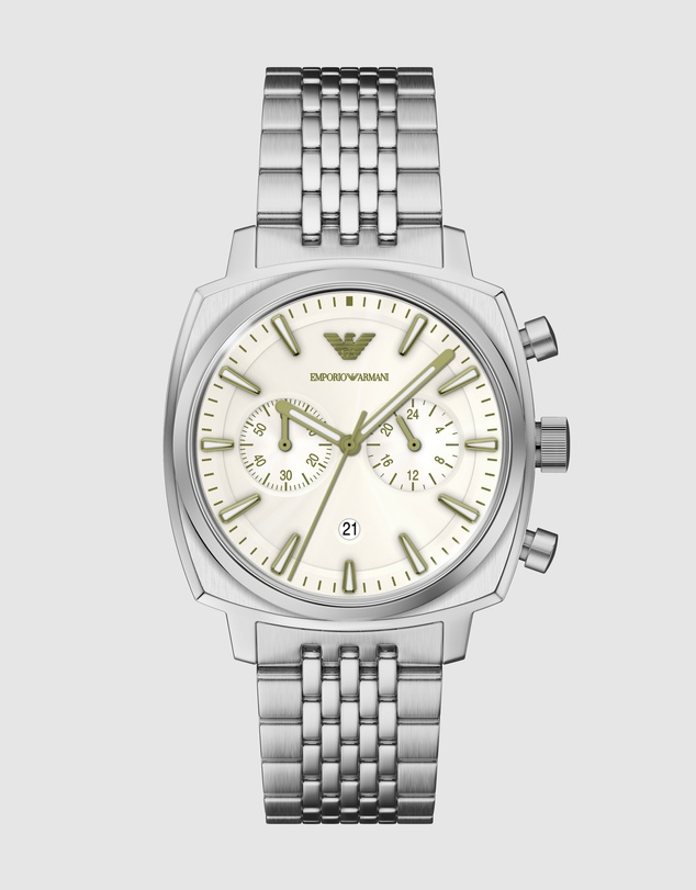 Emporio Armani - Silver Tone Chronograph Watch