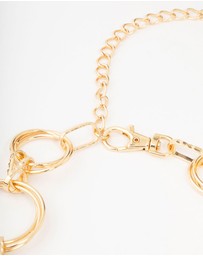 Lovisa - Large Gold Mixed Circle Link Belt