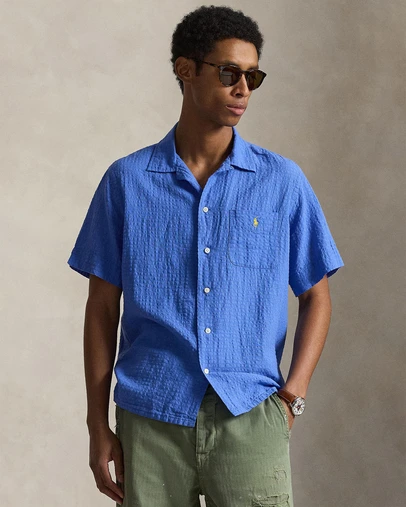 Polo Ralph Lauren - Classic Fit Linen-Blend Seersucker Shirt