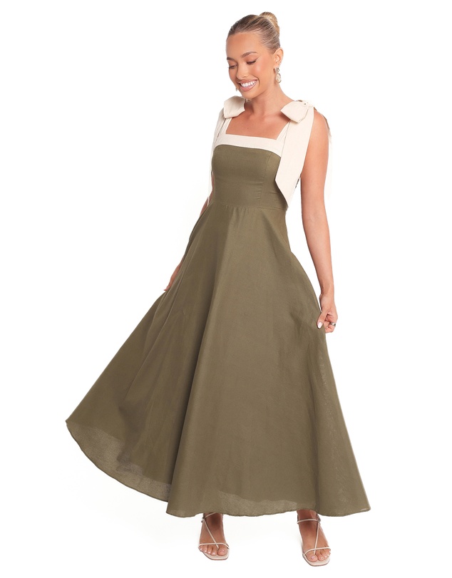Petal & Pup - Olinda Midi Dress - Olive