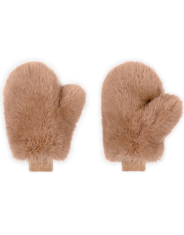 Cynthia Rowley - FAUX FUR OVERSIZED MITTENS