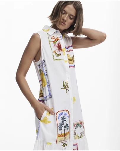 Desigual - Postcard shirt dress