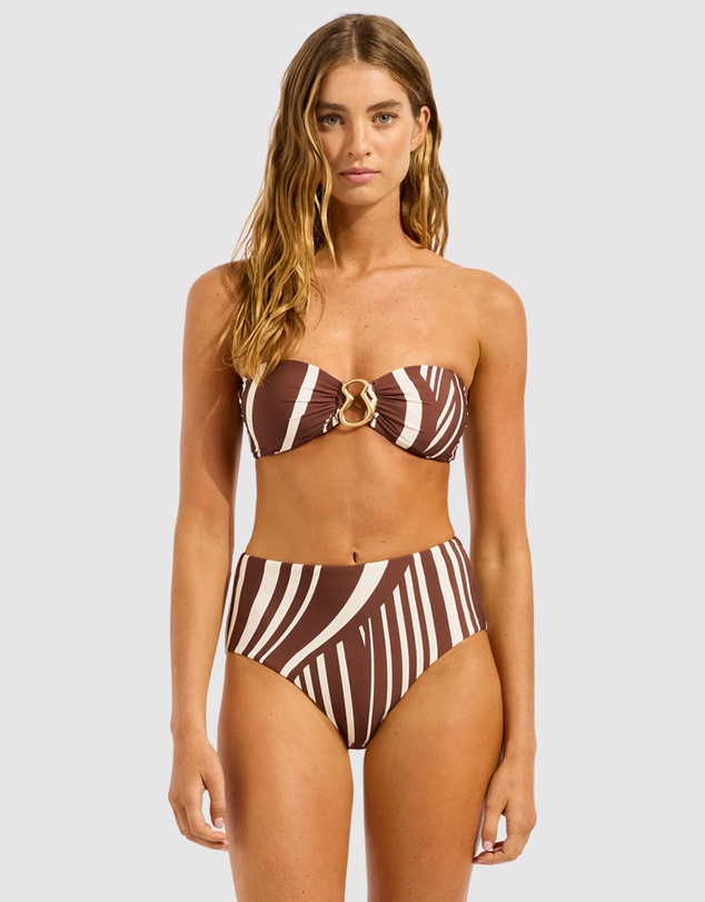 Seafolly - Coastline Ring Front Bandeau Bikini Top
