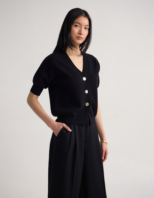 Oxford - Monica Puffer Sleeve Cardigan