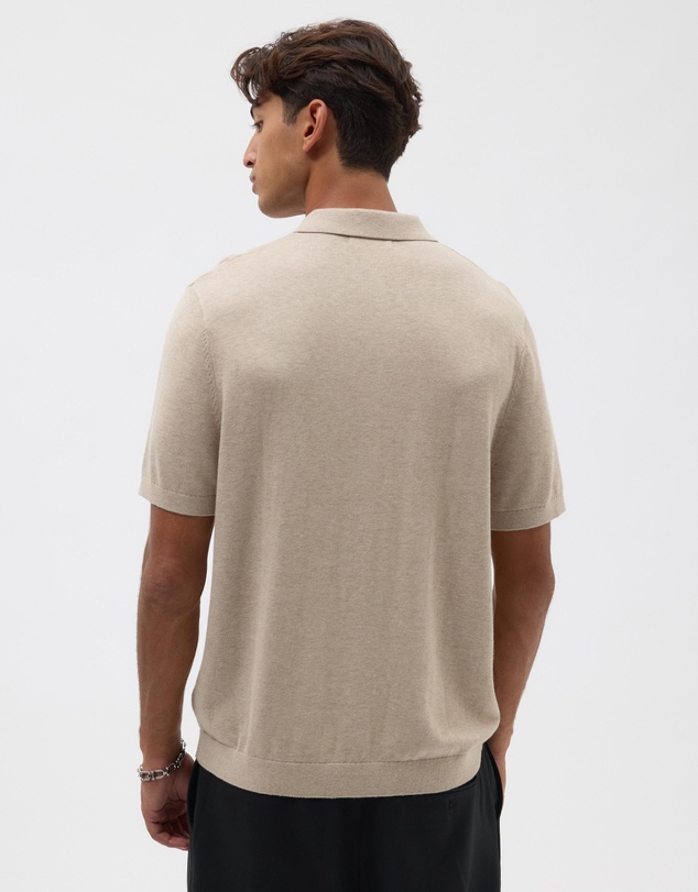 AERE - Silk Blend Smooth Knit Polo