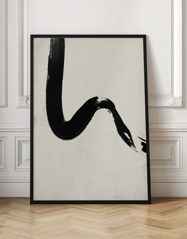 Olive et Oriel - Blackstrokes No 3 by Treechild Art Print