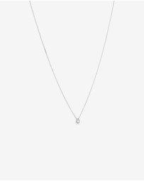 Michael Hill - 0.23 Carat TW Pear Diamond Halo Pendant in 10kt White Gold