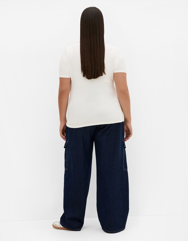 City Chic - Plus size Everyday Scoop Tee - ivory