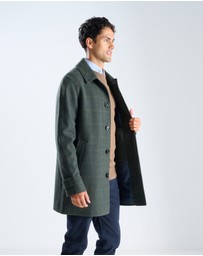 3 Wise Men - 3 Wise Men Crawford Wool Coat - Green