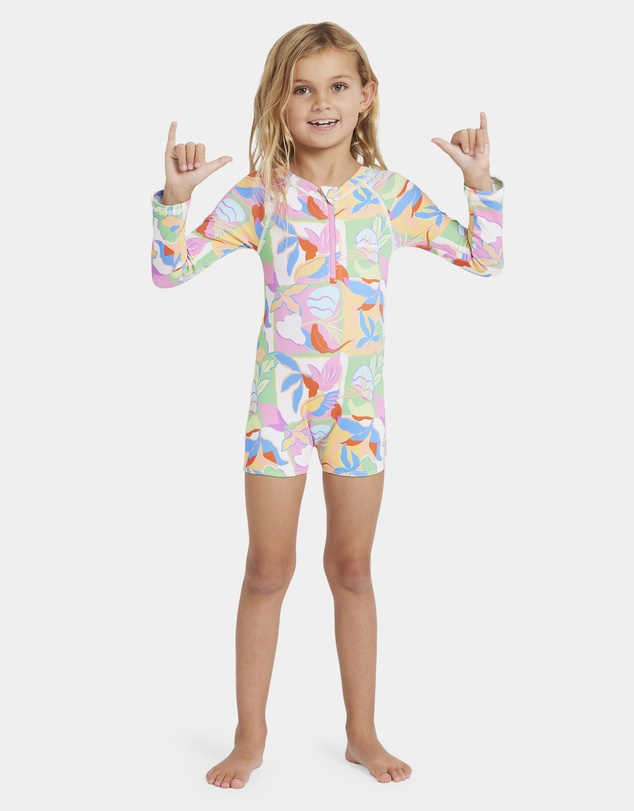 Billabong - Girls 0 to 5 Sun Shift One Piece Shortie Rash Vest