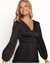 Petal & Pup - Rowen Long Sleeve Maxi Dress - Black