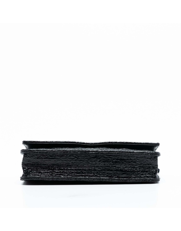 Pre-Loved by Azura Reborn - Pre-Loved CC Quilted Crinkled Patent Wallet On Chain