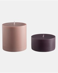 porter green - escc large pillar candle soy-blend unscented candles