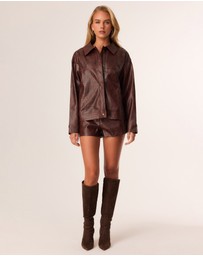 SNDYS - Wendy Croc Faux Leather Jacket