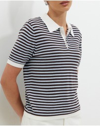 Calli - Talissa Knit Polo Top