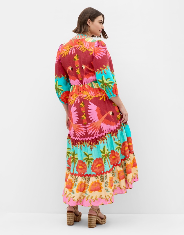 City Chic - Copacabana Print Tiered Maxi Dress