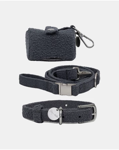 Lilly + Dash - Dog Walking Set – Matching Leash, Waste Bag Holder and Collar
