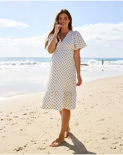 Soon Maternity - Anika Midi Feeding Dress